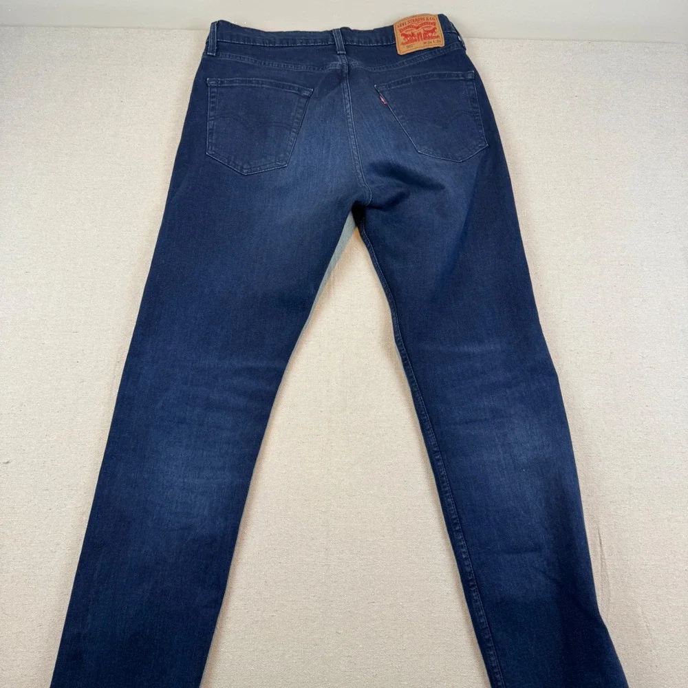Levis 502 Regular Taper Jeans Mens 34x34 Dark Wash All Seasons Tech Blue Denim